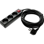 as - Schwabe 11372 Steckdosenleiste mit Schalter Schwarz Schutzkontakt (11372)