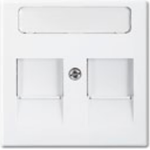 Busch-Jaeger 2fach Abdeckung Modular-Jack-Einsatz Busch-balance SI Alpinweiß 1800-914 (1800-914)