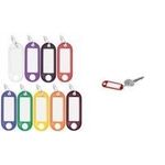 WEDO Schlüsselanhänger mit Ring, Durchmesser: 18 mm, violett aus Kunststoff, mit weißem, beschriftbarem, auswechselbarem (262 801808)