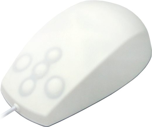 ACTIVEKEY Medical medium - Maus - optisch - 5 Tasten - verkabelt - USB - weiß (AK-PMT2LB-