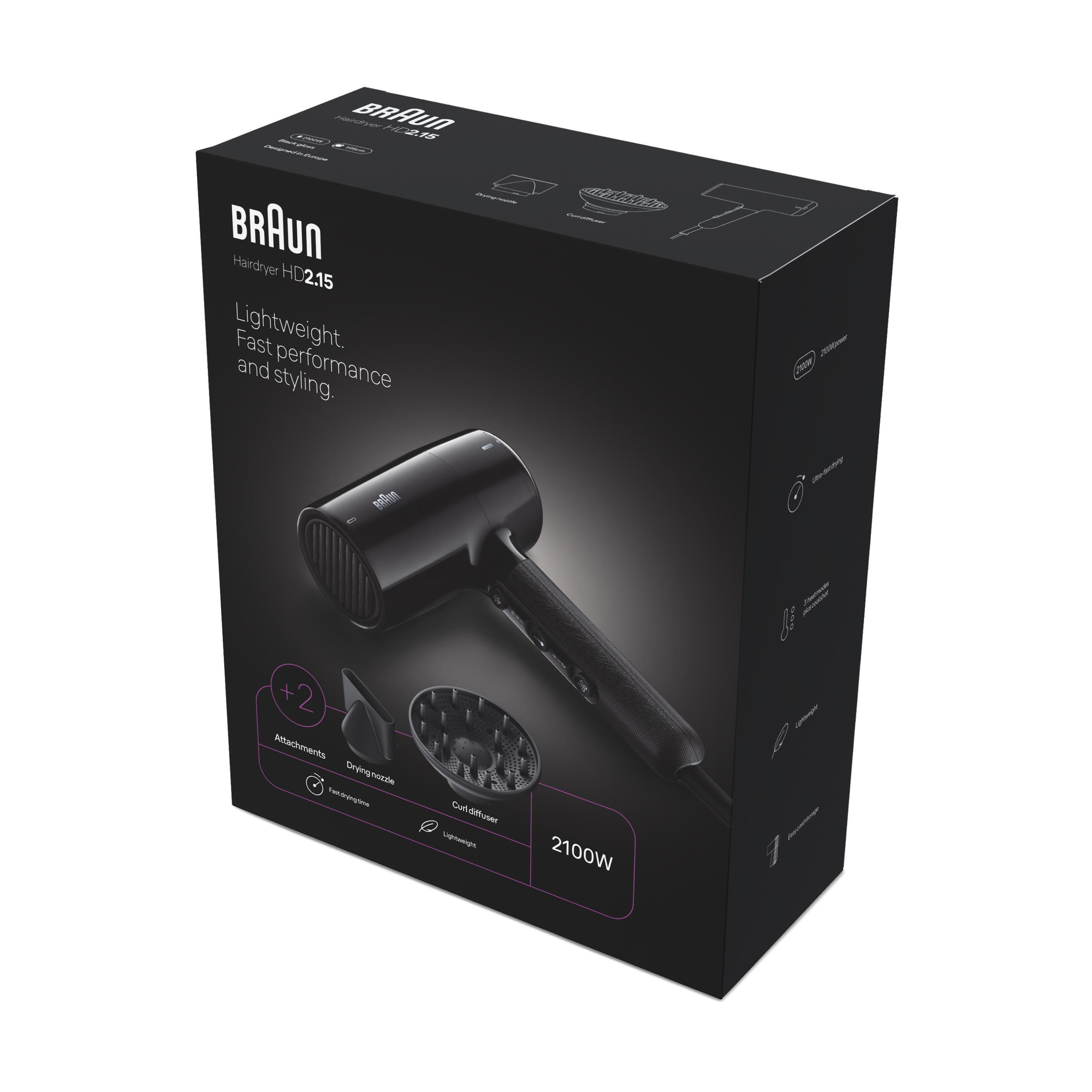 Braun Haircare HD2.15 Haartrockner 2100 W Schwarz