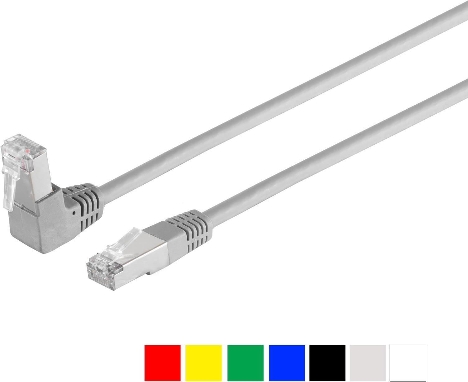 S-CONN S/CONN maximum connectivity Netzwerkkabel-Patchkabel cat 6 S/FTP PIMF Winkel-gerade verschide