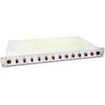 Lightwin LWL Spleissbox, 12 Fasern, 12x SC Multimode, 50/125µm OM4 Pigtail Spleißboxen (SPBOX 12G50 OM4 SC)