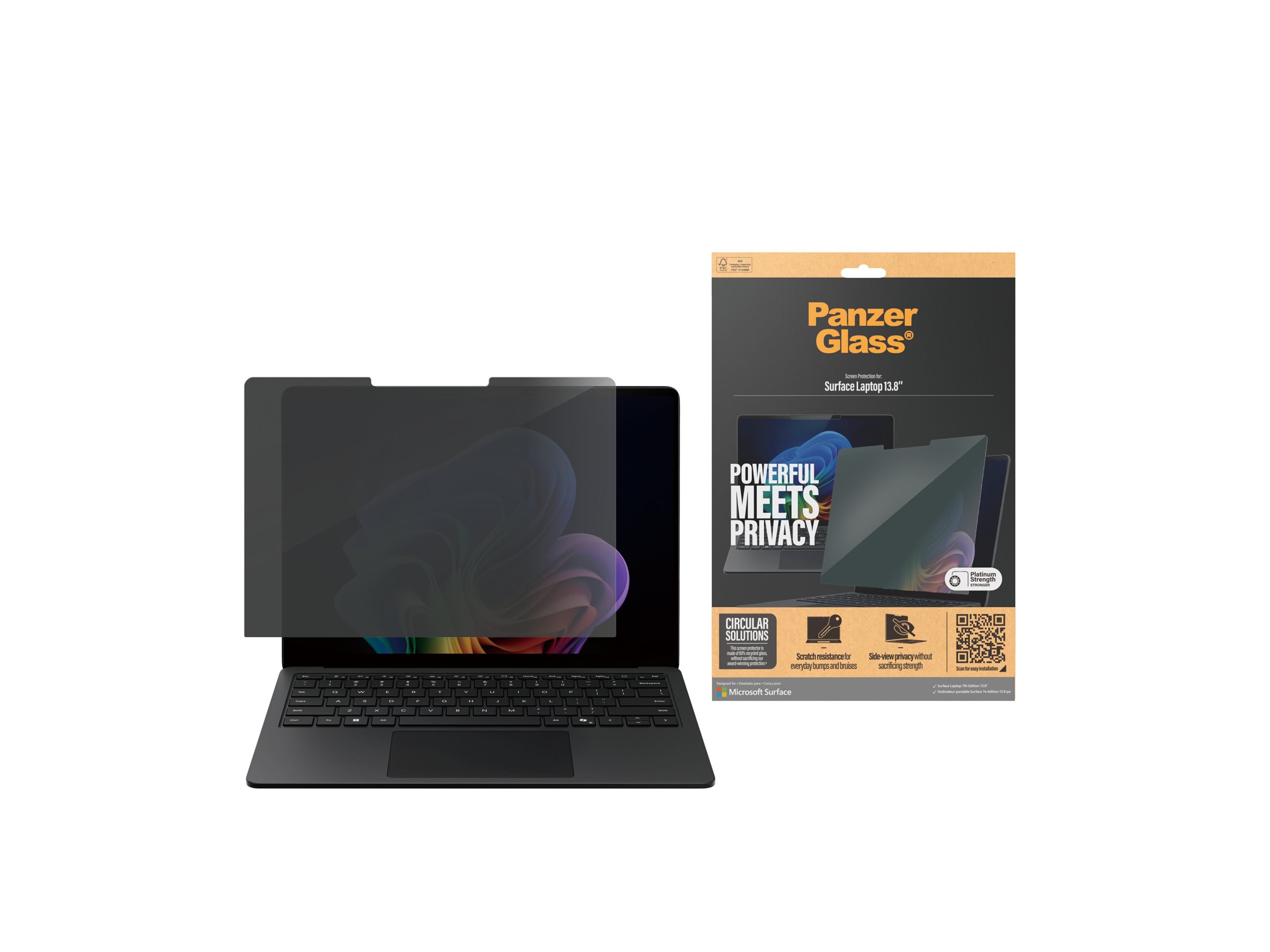 PanzerGlass Blickschutzfilter für Microsoft Surface Laptop 7th & 8th Edition 13,8" Ultra-Wide Fit 2-Wege Transparent