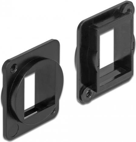 Delock Keystone Mounting 1 Port for D-type Ausgang Schwarz
