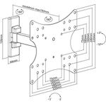Goobay Basic TV-Wandhalterung Basic FULLMOTION (S), Schwarz - für Fernseher von 58,40cm (23") bis 106,70cm (42") (58-107cm) , vollbeweglich (schwenkbar und neigbar) bis 20kg (49713)
