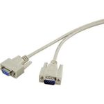 Renkforce Seriell Verlängerungskabel [1x D-SUB-Stecker 9pol. - 1x D-SUB-Buchse 9pol.] 5 m Beige Renkforce (1403826)