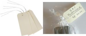 AVERY Gepaäckanhänger, 100 x 51 mm, neutral, mit Draht beige, aus Pappe 160 g/qm, mit Lochverstärkungsringe: - 1 Stück (75-400)