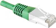 EXERTIS CONNECT Patchkabel S/FTP, PiMF, CAT.6, grün, 15,0 m Patchkabel mit besonders schmalem Knicks