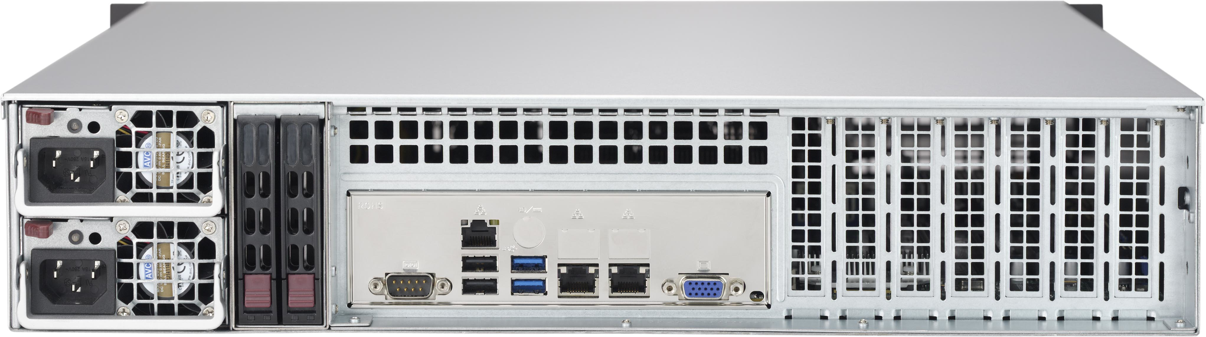 Supermicro SuperChassis SC825M CSE-825MBTQC-R802LPB 2U Rack-Gehäuse Enhanced E-ATX 800 W Schwarz