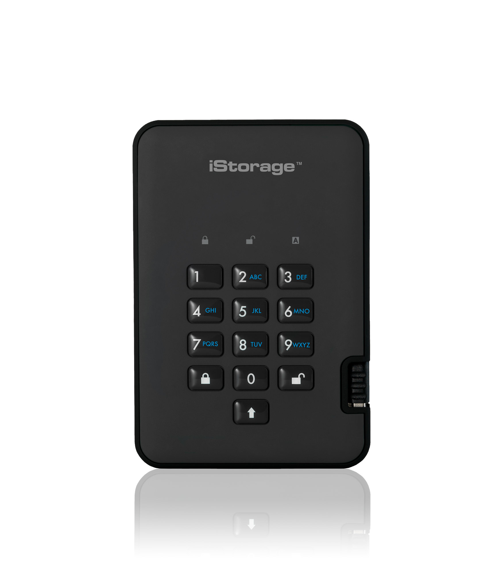 iStorage diskAshur² 4 TB 2,5" HDD USB 3.1 Gen 1 Phantomschwarz