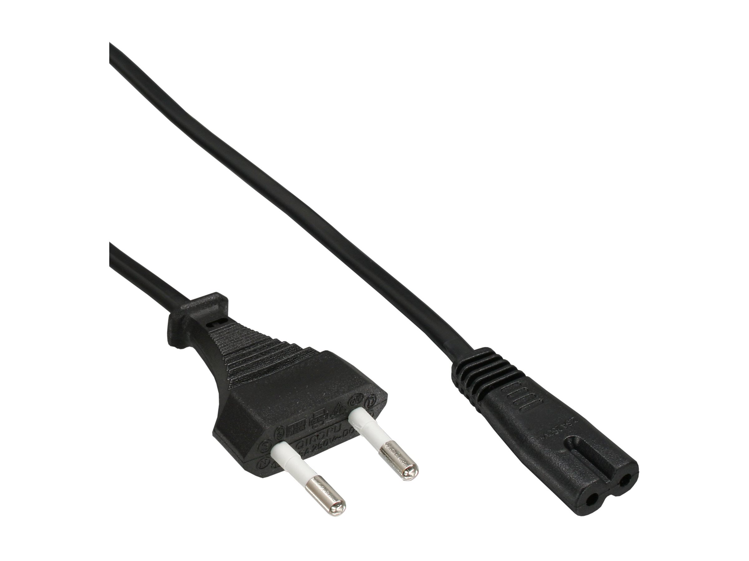 InLine Stromkabel CEE7/16 auf C7 1,8 m Schwarz