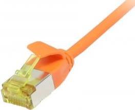 Patchkabel RJ45, CAT6A 500Mhz, 0,15m, orange, U/FTP, slimline rund d=3,8mm, TPE/LSZH(Superflex), AWG32, mitCat.7 Rohkabel, Synergy 21 (S217360V3)