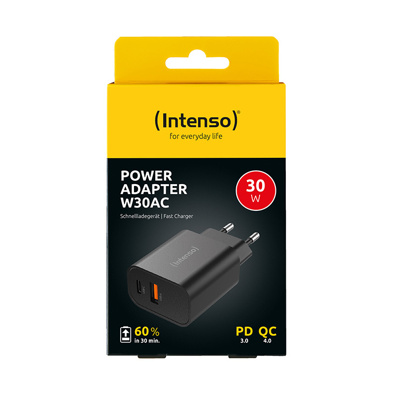 Intenso Power Adapter W30AC USB-Netzteil 30 W Schwarz