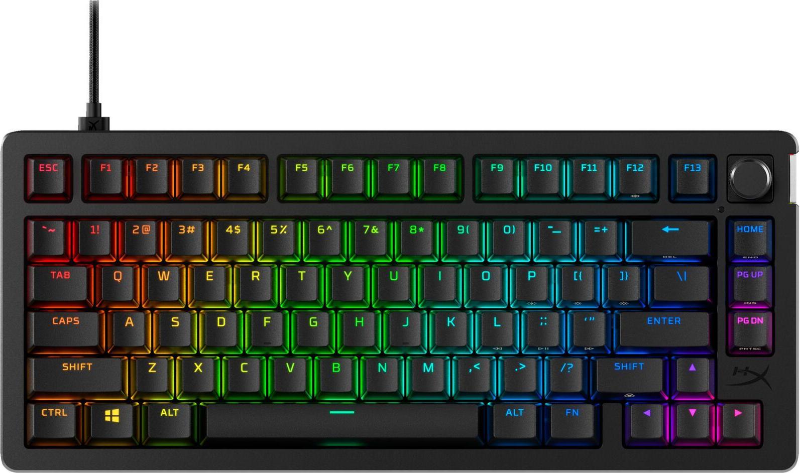 HyperX Alloy Rise 75 Gaming-Tastatur Mechanisch USB-C RGB Deutsch Schwarz