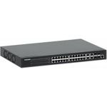 INTELLINET 24-Port Gigabit Ethernet PoE+ Web-Managed Switch mit 4 Gigabit Kombo-Base-T/SFP-Ports IEEE 802.3at/af Power over Ethernet (PoE+/PoE)-konform, 370 W, Endspan, 48,30cm (19") Rackmount (561426)