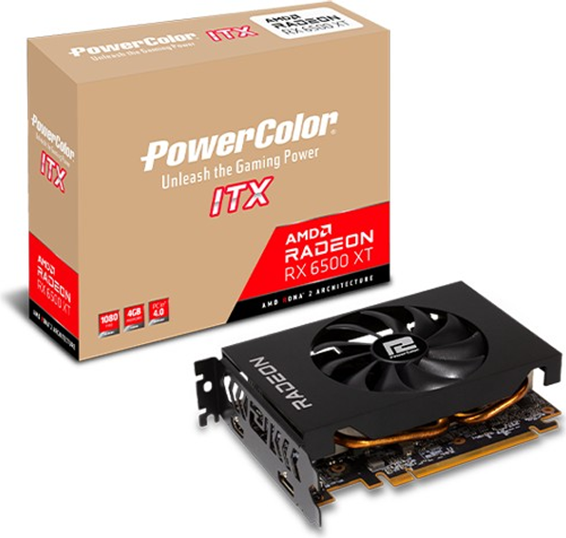 Powercolor Radeon RX6500 ITX 4GB GDDR6 HDMI DP (AXRX 6500XT 4GBD6-DH)