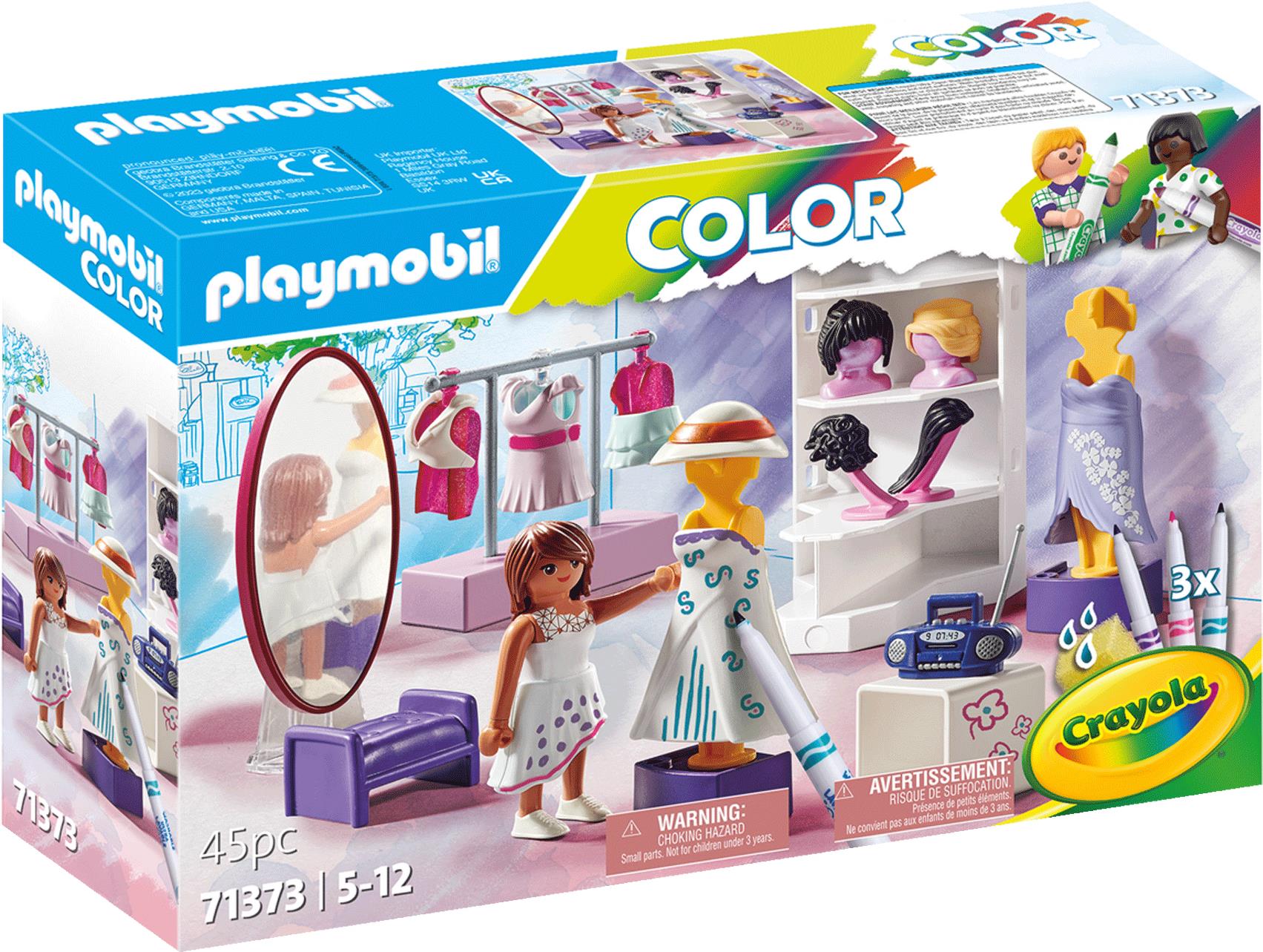 Playmobil Color: Fashion Design Set. Typ: Mode, Empfohlenes Alter in Jahren (mind.): 5 Jahr(e), Empfohlenes Alter in Jahren (max.): 12 Jahr(e), Produktfarbe: Mehrfarbig (71373)