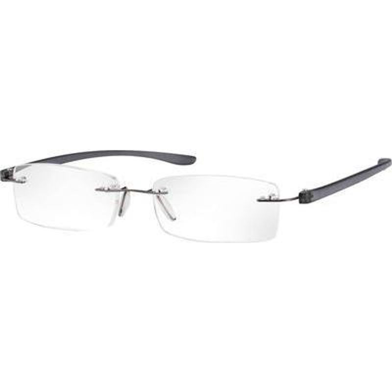 Eschenbach 2913-220 Brille Unisex Rechteck Randlos Anthrazit 2913220
