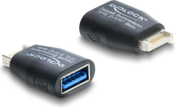 Delock ADAPTER USB 5GBPS TYP-E KEY B ST < USB-A 5GBPS BU (67340)