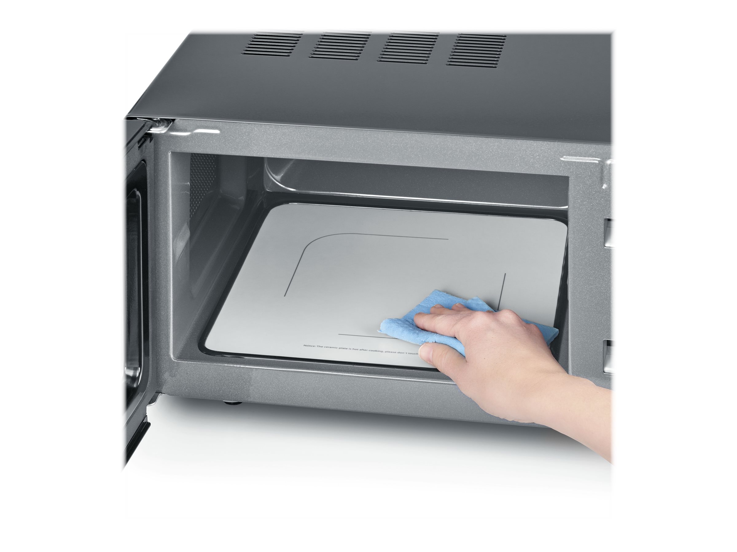 Severin MW 7761 Mikrowelle 20 l 800 W Mattschwarz/Rostfreier Stahl