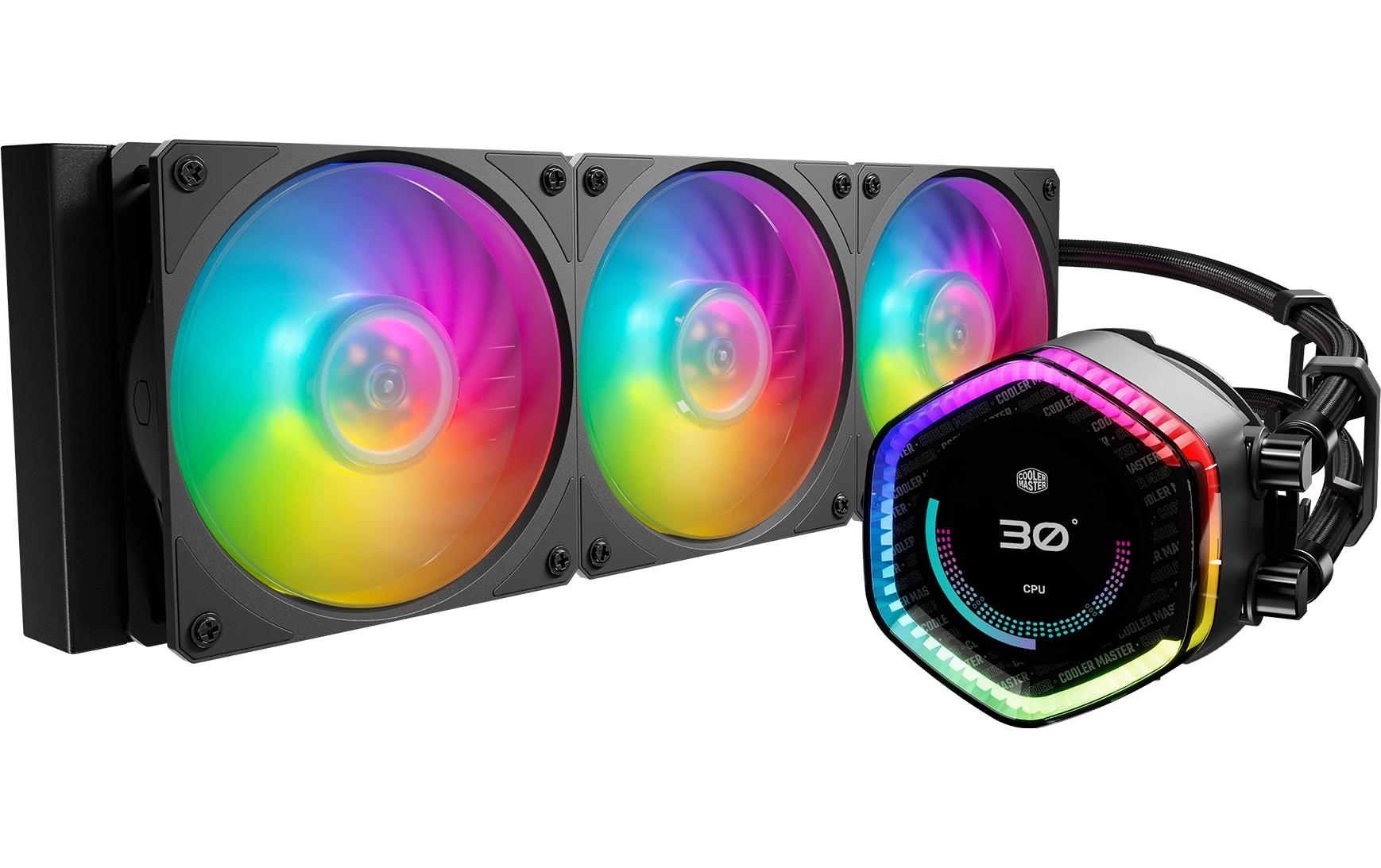 Cooler Master MasterLiquid 360 ION AIO-Flüssigkeitskühlung 360 mm ARGB LCD Schwarz