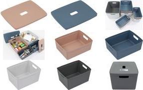 kangaro Aufbewahrungsbox, PP, 20 Liter, grau modernes Design, mit Griffmulden, - 1 Stück (K-670131)