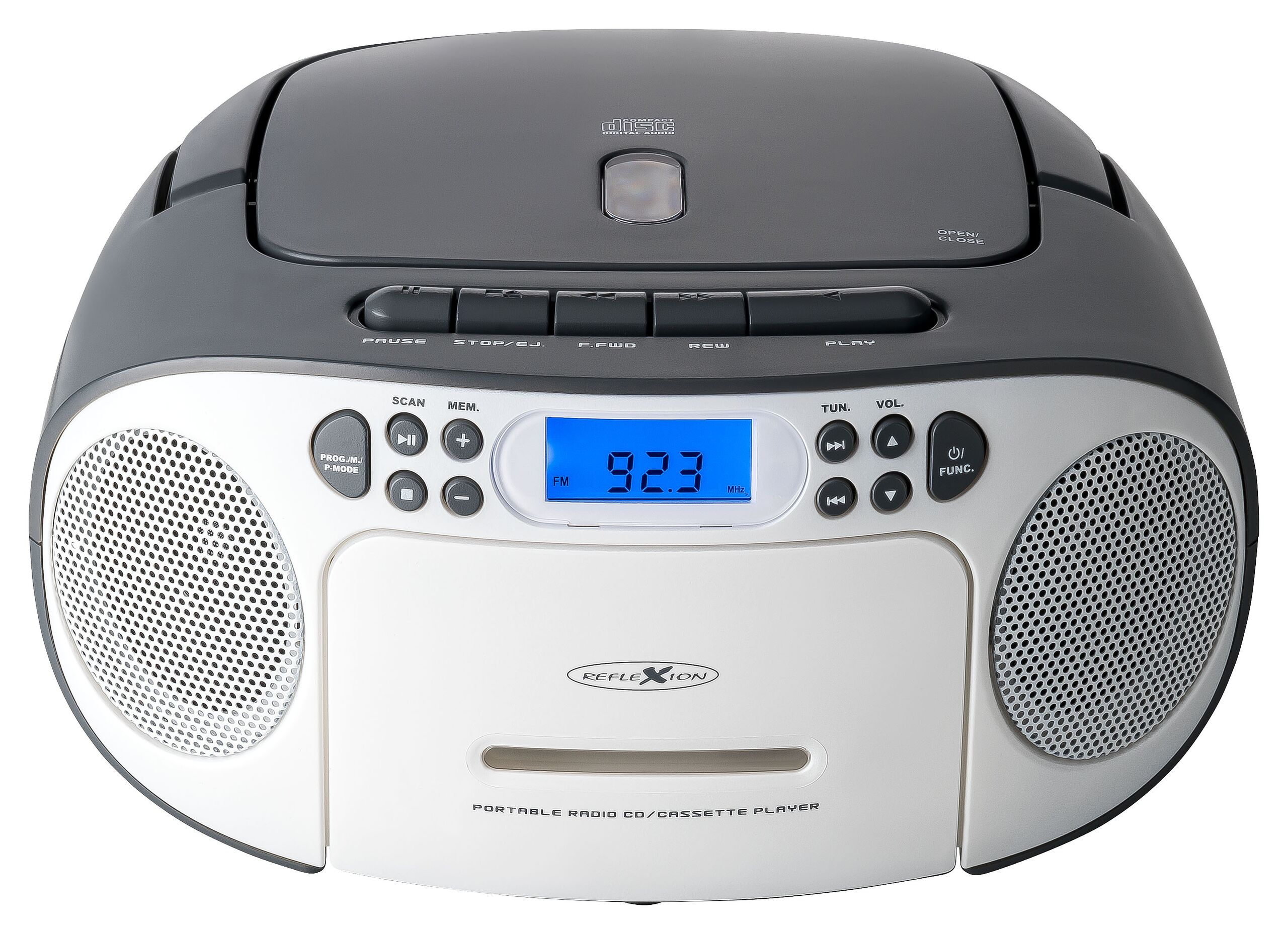 Reflexion RCR2260 Tragbarer CD-Player Grau, Weiß