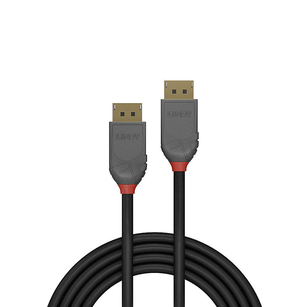 Lindy Anthra Line DisplayPort 1.2 Kabel 5 m Schwarz