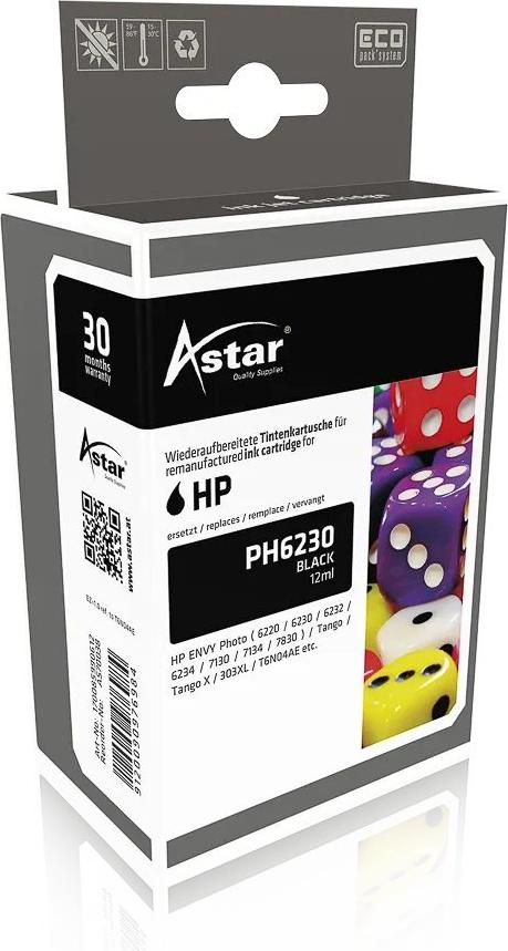 AS70038 ASTAR HP PH6230 TINTE BLK HC 303XL T6N04AE 600Seiten 12ml (AS70038)