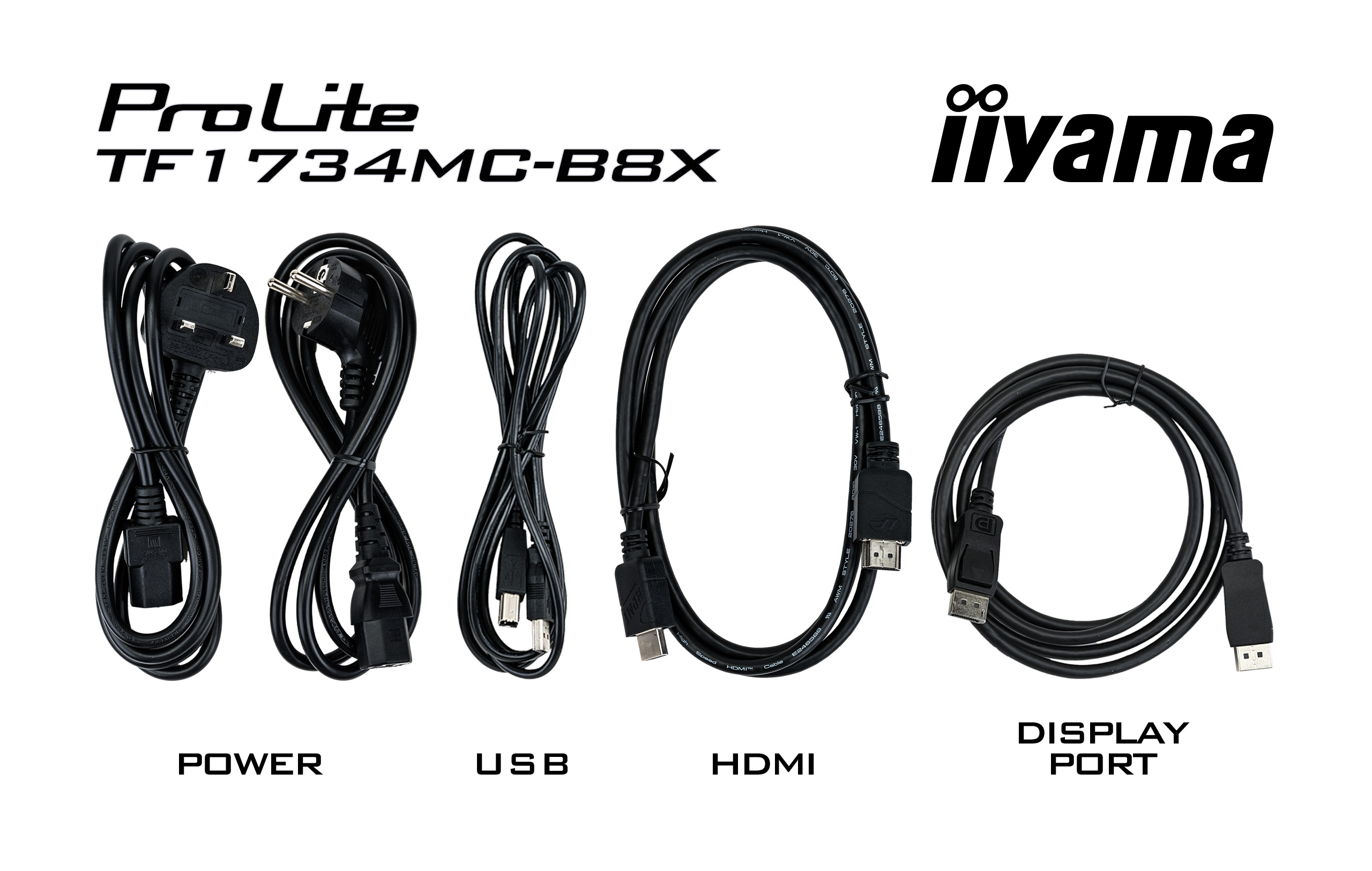 Iiyama ProLite TF1734MC-B8X 17" TN Touch Monitor 1280 x 1024 Schwarz