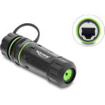 Delock Kabelverbinder RJ45 Buchse zu RJ45 Buchse Cat.6 mit M20 x 1,5 mm Gewinde und Verschlusskappe mit Gehäuse kompatibel mit Starlink IP68 staub- und wasserdicht (87178)
