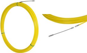 C.K Kabeleinziehband, Länge: 50 m, Stahl Durchmesser: 5,5 mm, flexibler Führungskopf, Stahldrahtkern - 1 Stück (495055)