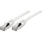 Patchkabel S/FTP (PiIMF), Cat 6A (EIA/TIA), weiß, 0,3 m Patchkabel mit besonders schmalem Knickschutz (858498)