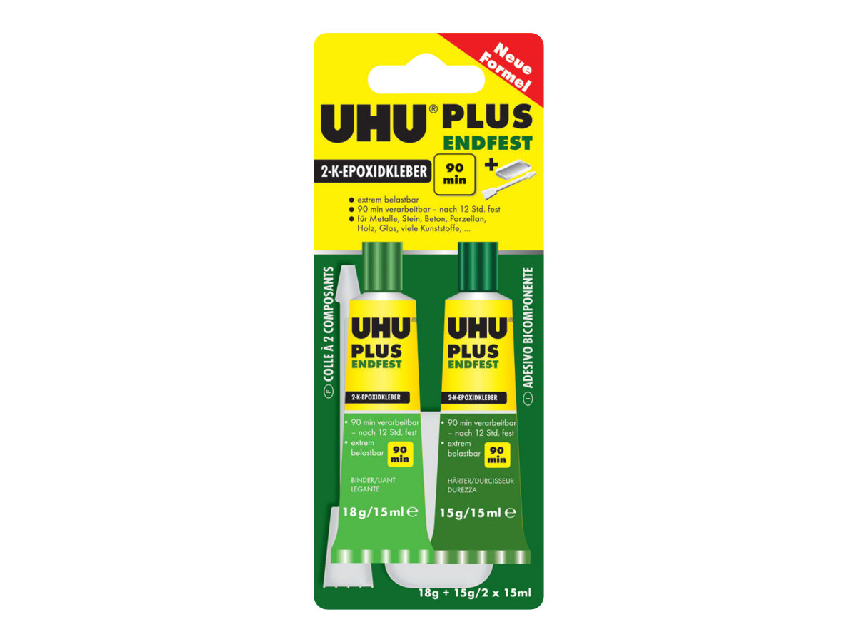 UHU PLUS ENDFEST Zweikomponentenkleber 33 g Epoxidharz