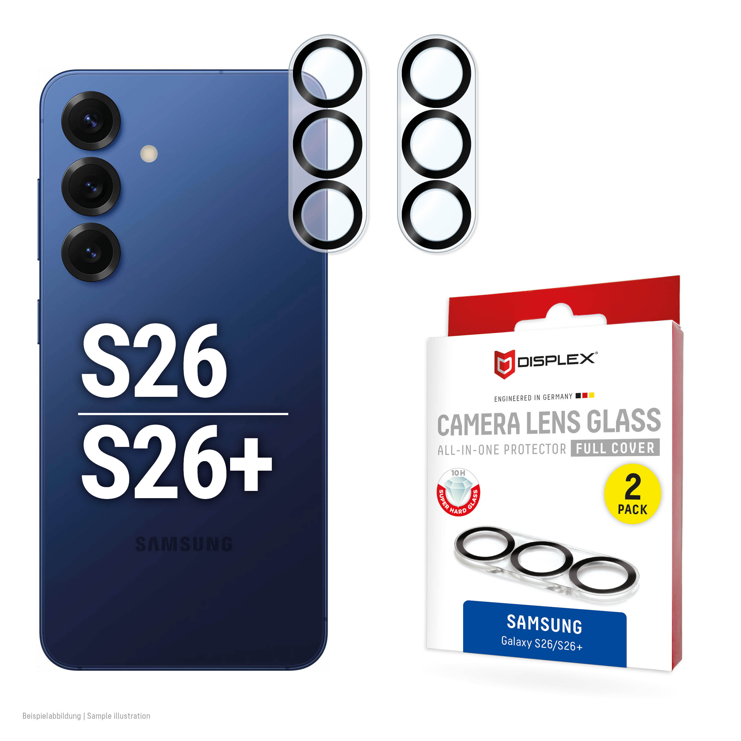 Displex CamGlass All-In-One Kameraobjektivschutz Samsung Galaxy S26/S26+ Transparent