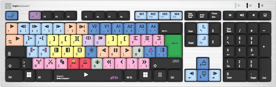 Logickeyboard LKB-MCOM4-AJPU-FR Tastatur USB AZERTY Französisch Silber (LKB-MCOM4-AJPU-FR)