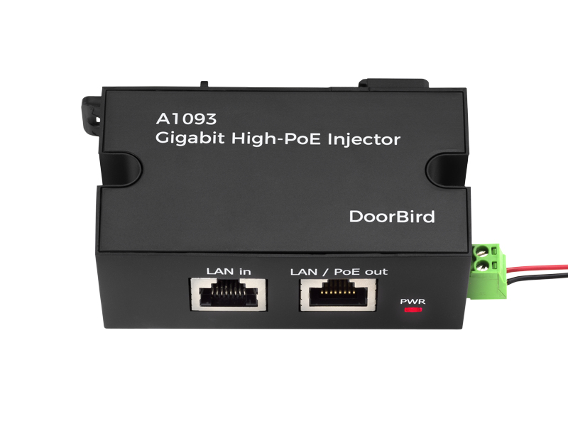 DoorBird A1093 Gigabit High-PoE-Injektor Schwarz