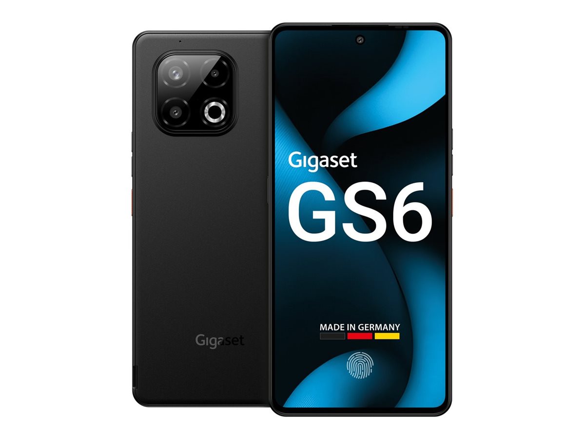 Gigaset GS6 5G Smartphone 8 GB RAM 128 GB 6,67" OLED 120 Hz 64 MP Triple-Kamera Android 15 Schwarz