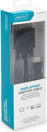 DIGITUS Videokabel DVI-D (S) bis DisplayPort (S) eingerastet (DB-340301-020-S)