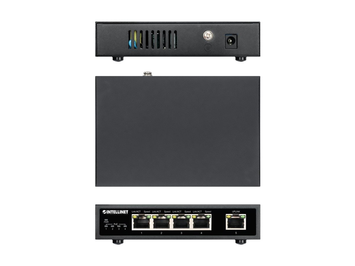 Intellinet 5-Port Gigabit Ethernet PoE+ Switch 62W Schwarz