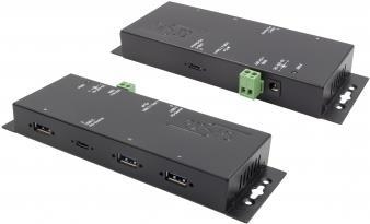 EXSYS GmbH 4 Port USB 3.2 Gen1 Metall HUB, 1 x PD C-Anschluss (EX-1190HMVS-PD) (geöffnet)