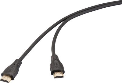 SpeaKa Professional HDMI Anschlusskabel HDMI-A Stecker, HDMI-A Stecker 1.00 m Schwarz SP-13660956 vergoldete Steckkontakte HDMI-Kabel (SP-13660956)
