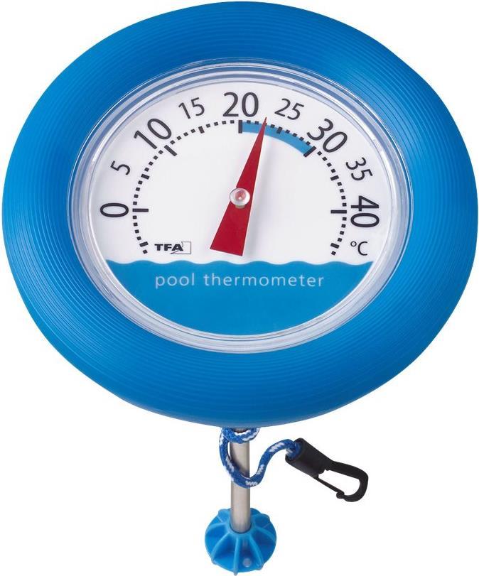 TFA Dostmann Poolwatch analoges Schwimmbadthermometer, 40.2007, geeignet für Schwimmbad und Teich (40.2007)