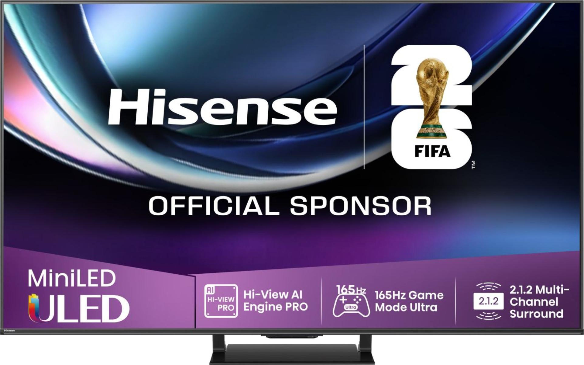 Hisense 75U7Q PRO 75" Mini-LED 4K Smart TV 165 Hz 2'000 Nits Schwarz