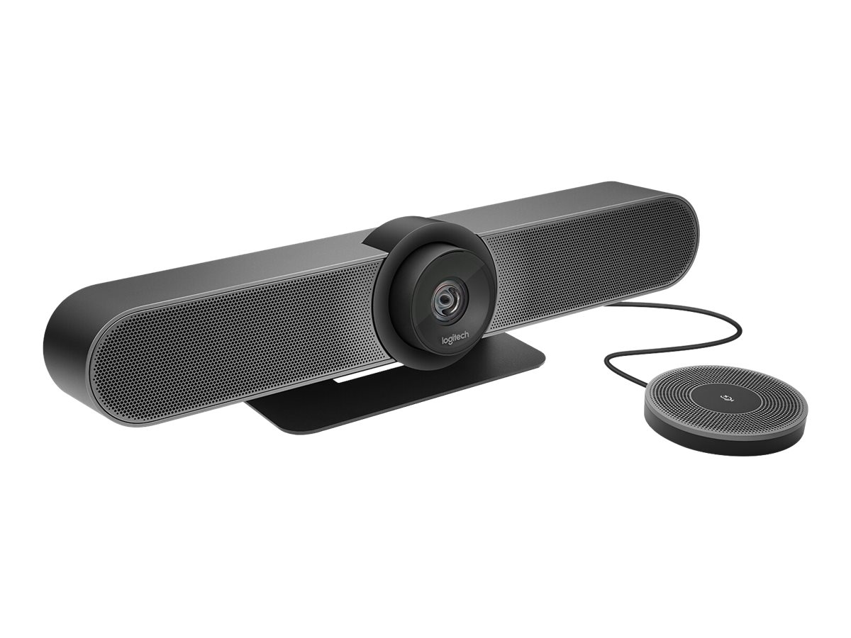 Logitech MeetUp Expansion Mic Konferenzmikrofon – Reichweite bis 4,2 m, Kabelgebunden, Schwarz/Grau