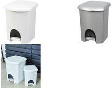 plast team Tret-Kosmetikeimer, 6 Liter, weiß Tret-Abfalleimer, Material: PP, mit Tretpedal, - 1 Stück (13500800)