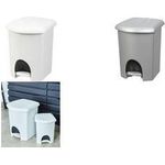 plast team Tret-Kosmetikeimer, 6 Liter, weiß Tret-Abfalleimer, Material: PP, mit Tretpedal, - 1 Stück (13500800)