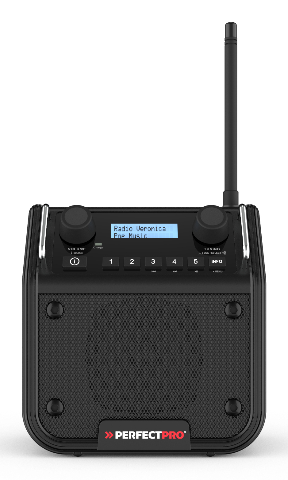 Perfectpro DPR2-18V Baustellenradio DAB+ FM Schwarz