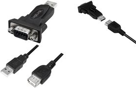 LogiLink USB 2.0 RS232 Adapter mit Verlängerungskabel Anschlüssse: USB-A Stecker (AU0002F)